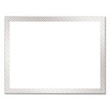 Great Papers 963027 Foil Border Certificates, 8.5 x 11, White/Silver, Braided, 15/Pack