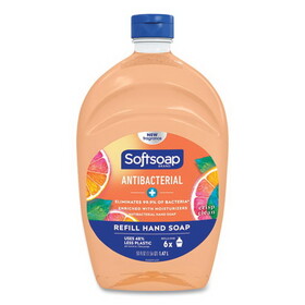 Softsoap CPC46325EA Antibacterial Liquid Hand Soap Refills, Fresh, Orange, 50 oz