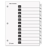 Cardinal CRD60313 Traditional Onestep Index System, 12-Tab, Months, Letter, White, 12/set