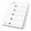 Cardinal CRD60513 Traditional Onestep Index System, 5-Tab, 1-5, Letter, White, 5/set, Price/ST