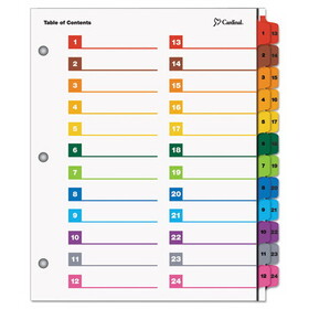 Cardinal CRD60960 Onestep Printable Table Of Contents/dividers, 24-Tab, 11 X 8 1/2, Multicolor