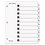 CARDINAL BRANDS INC. CRD61013 OneStep Printable Table of Contents and Dividers, 10-Tab, 1 to 10, 11 x 8.5, White, White Tabs, 1 Set, Price/ST