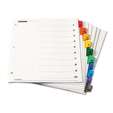 CARDINAL BRANDS INC. CRD61028 Traditional Onestep Index System, 10-Tab, 1-10, Letter, Multicolor, 6 Sets