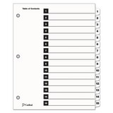 CARDINAL BRANDS INC. CRD61513 Traditional Onestep Index System, 15-Tab, 1-15, Letter, White, 15/set