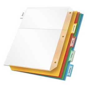 CARDINAL BRANDS INC. CRD84009 Poly Ring Binder Pockets, 11 X 8 1/2, Letter, Assorted Colors, 5/pack