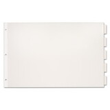 Cardinal CRD84812 Paper Insertable Dividers, 5-Tab, 11 X 17, White Paper/clear Tabs