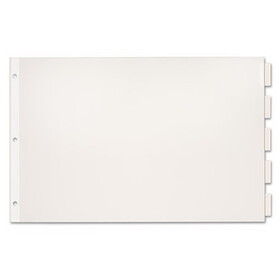 Cardinal CRD84812 Paper Insertable Dividers, 5-Tab, 11 X 17, White Paper/clear Tabs