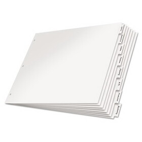 Cardinal CRD84815 Paper Insertable Dividers, 8-Tab, 11 X 17, White Paper/clear Tabs