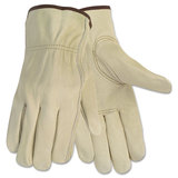 Memphis CRW3215L Economy Leather Driver Gloves, Large, Beige, Pair