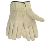 Memphis CRW3215M Economy Leather Driver Gloves, Medium, Beige, Pair