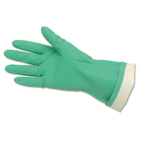 Memphis CRW5319E Flock-Lined Nitrile Gloves, Green, 12 Pairs