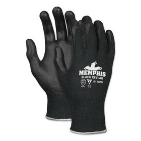 MCR Safety 9178NFL Kevlar Gloves 9178NF, Kevlar/Nitrile Foam, Black, Large