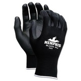 MCR Safety 9669M Economy PU Coated Work Gloves, Black, Medium, 1 Dozen