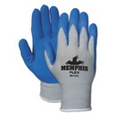 MCR Safety 96731L Memphis Flex Seamless Nylon Knit Gloves, Large, Blue/Gray, Dozen