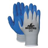 Memphis CRW96731L Memphis Flex Seamless Nylon Knit Gloves, Large, Blue/gray, Pair