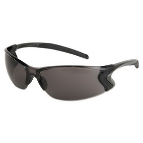 MCR Safety BD112PF Backdraft Glasses, Clear Frame, Anti-Fog Gray Lens