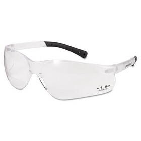 MCR Safety BKH15 BearKat Magnifier Safety Glasses, Clear Frame, Clear Lens