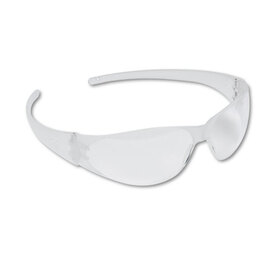 CREWS, INC. CRWCK100 Checkmate Wraparound Safety Glasses, Clr Polycarb Frm, Uncoated Clr Lens, 12/box