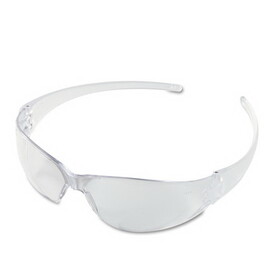MCR Safety CK110 Checkmate Wraparound Safety Glasses, CLR Polycarbonate Frame, Coated Clear Lens