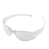Crews CRWCK110 Checkmate Wraparound Safety Glasses, Clr Polycarbonate Frame, Coated Clear Lens