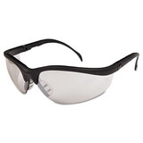 MCR Safety KD119 Klondike Safety Glasses, Black Matte Frame, Clear Mirror Lens