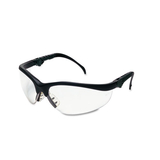 Crews CRWKD310 Klondike Plus Safety Glasses, Black Frame, Clear Lens