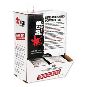 MCR Safety LCT Lens Cleaning Towelettes, 100/Box, 10 Boxes/Carton