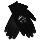 Memphis CRWN9699L Ninja Hpt Pvc Coated Nylon Gloves, Large, Black, Pair