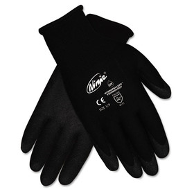 MCR Safety CRWN9699SDZ Ninja HPT PVC coated Nylon Gloves, Small, Black, Pair