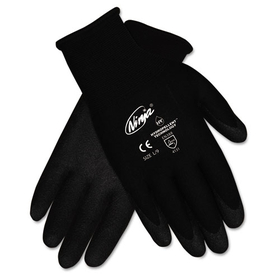 Memphis CRWN9699S Ninja Hpt Pvc Coated Nylon Gloves, Small, Black, Pair