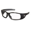 Crews CRWSR110 Swagger Safety Glasses, Black Frame, Clear Lens
