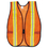 Mcr Safety CRWV201R Orange Safety Vest, 2" Reflective Strips, Polyester, Side Straps, One Size, Price/EA
