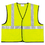Mcr Safety CRWVCL2SLL Class 2 Safety Vest, Fluorescent Lime W/silver Stripe, Polyester, Large, Price/EA