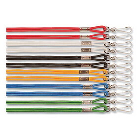 Champion Sports CSI126ASST Lanyard, J-Hook Style, 20" Long, Assorted Colors, 12/Pack