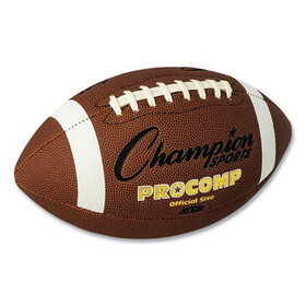 Champion Sports CSICF100 Pro Composite Football, Official Size, 22", Brown