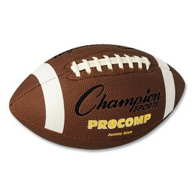 Champion Sports CSICF300 Pro Composite Football, Junior Size, 20.75", Brown