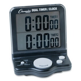 CHAMPION SPORT CSIDC100 Dual Timer/clock W/jumbo Display, Lcd, 3 1/2 X 1 X 4 1/2