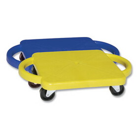 Champion Sports CSIPGH12 Scooter With Handles, Blue/yellow, 4 Rubber Swivel Casters, Plastic, 12 X 12