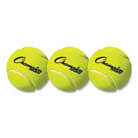 Champion Sports CSITB3 Tennis Balls, 2 1/2" Diameter, Rubber, Yellow, 3/pack