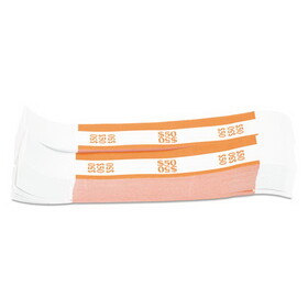 Pap-R Products CTX400050 Currency Straps, Orange, $50 in Dollar Bills, 1000 Bands/Pack