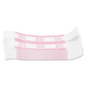 Coin-Tainer CTX400250 Currency Straps, Pink, $250 In Dollar Bills, 1000 Bands/pack