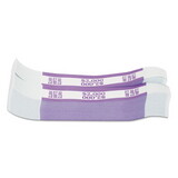 Coin-Tainer CTX402000 Currency Straps, Violet, $2,000 In $20 Bills, 1000 Bands/pack