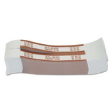 Coin-Tainer CTX405000 Currency Straps, Brown, $5,000 In $50 Bills, 1000 Bands/pack