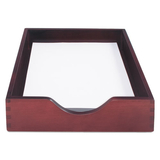 Advantus CVR07213 Hardwood Letter Stackable Desk Tray, Mahogany