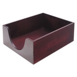 Advantus CVR08213 Hardwood Letter Stackable Desk Tray, Mahogany