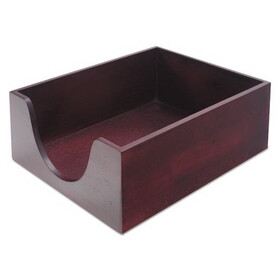 Advantus CVR08213 Double-Deep Hardwood Stackable Desk Trays, 1 Section, Letter Size Files, 10.13" x 12.63" x 5", Mahogany