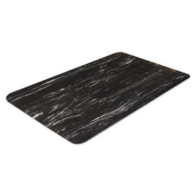 Crown CWNCU2436BK Cushion-Step Surface Mat, 24 x 36, Marbleized Rubber, Black