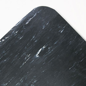 CROWN MATS & MATTING CWNCU3660BK Cushion-Step Surface Mat, 36 X 60, Marbleized Rubber, Black