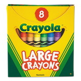 Crayola CYO520080 Large Crayons, Tuck Box, 8 Colors/box