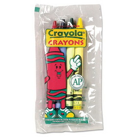 Crayola CYO520083 Classic Color Cello Pack Party Favor Crayons, 4 Colors/Pack, 360 Packs/Carton